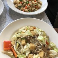 Tofu fried rice... and a veggie tofu rice dish at Tofu Hut in Lacey
