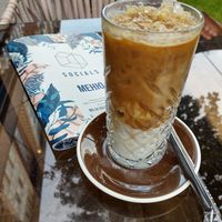 Iced coconut latte at Socials  in Tashkent