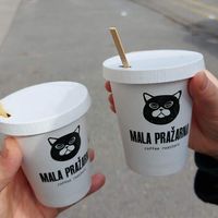 Takeaway cups  at Mala Pražarna in Ljubljana