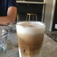 Iced soy latte at Marmalade in Merida