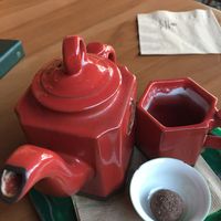 peppermint vegan truffle and eastern winds tea! at Dobra Tea in Burlington