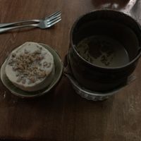 Vegan maple cheesecake and CBD chai tea  at Dobra Tea in Burlington