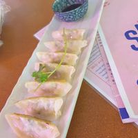 Pan seared dumplings at Sky in Port Adelaide
