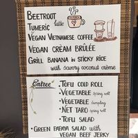 Vegan menu at Sky in Port Adelaide
