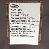 Vegan menu at Sky in Port Adelaide