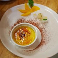 Vegan crème brulee at Sky in Port Adelaide