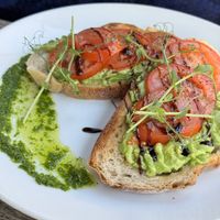 Avocado and tomatoe  at Cafe Rust in Brighton