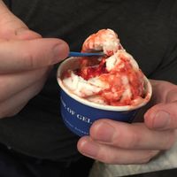 Double scoop tub at House of Gelato in Preston