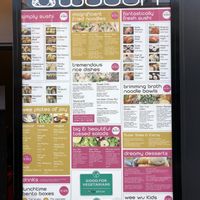 Menu at Wudon in Glasgow