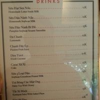 drinks menu 1 at Thien Duyen Ben Thanh in Ho Chi Minh City