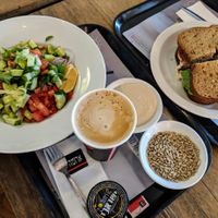 Jubilant. at Aroma in Tel Aviv