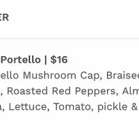 Vegan menu - burgers  at Angry Otter Tap & Forno in North Vancouver