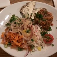 Veganes Auberginen-Tatar at Oomes Hüs in Norddorf
