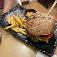 Vegan burger  at La Cane Bistro in Mumbai