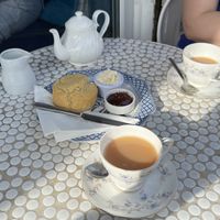 Vegan cream tea  at Cafe Cloud in Newquay