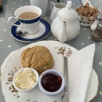 Vegan Cornish cream tea  at Cafe Cloud in Newquay