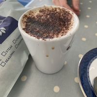 Cappuccino with soya  at Cafe Cloud in Newquay