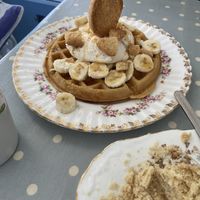 Vegan banoffee waffle (huge!)  at Cafe Cloud in Newquay