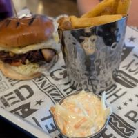 Blossom burger at HS-1 Cafe Bar in Isle Of Lewis