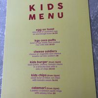 Kids menu available (no vegan option ?) at Kilcunda General Store in Kilcunda