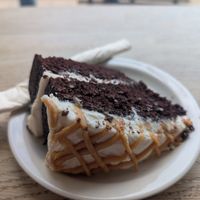 Chocolate peanut butter cake at Huckleberries in Cromer