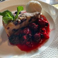 Blueberry polenta cake at The Trout Inn in Oxford