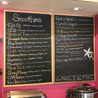 Menu at Smashin' Smoothies in Williams Lake