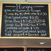 Menu at Smashin' Smoothies in Williams Lake