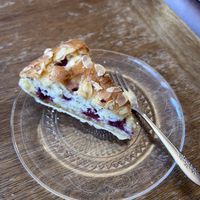 loaded frangipane pie  at Vegateau - Vegan Coffeebar and Bakery in Antwerpen