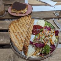 Croque Monsieur at Vegateau - Vegan Coffeebar and Bakery in Antwerpen