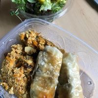 My takeaway dinner - complete meal with salad. Very tasty! at M Butterfly by Miss Saigon in Lisbon