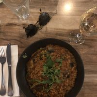 Tomato & mushroom risotto at Escarpment Restaurant Kakadu in Jabiru