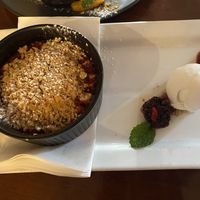 Rhubarb crumble   at Formaggio's in Christchurch