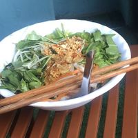 Vegan noodles (delicious ) at The Railway in Hanoi