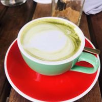 Macha Latte with coconut milk at Elixir in Ubud