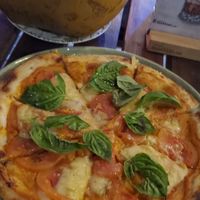 Margarita pizza on sourdough base at Elixir in Ubud