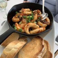 Garlic prawns  at Caruso's in Gymea