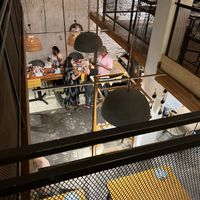 Top floor overlooking pop up shop   at Greenr Cafe in New Delhi
