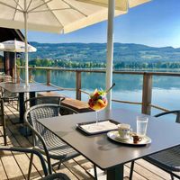 View from the terrace  at Grandma's Hipster Kiosk 99 in Hartberg