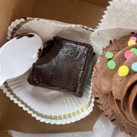 Richness of the truffle brownie   at Rheinlander Bakery in Arvada