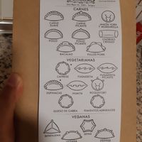 leaflet with all the options at Alma Criolla in Zaragoza