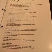 Menu at Bombay Blues in Rome