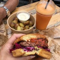 Best burger ever! at Plant Food in Aarhus