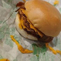 Double smash burger at Oowee - Picton in Bristol