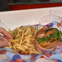 The burger and sauces are sooooo goooood!! Personally think the fries could be more crispy and less soggy   at Monty's Good Burger - Echo Park in Los Angeles