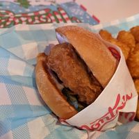 Chicken sandwich at Monty's Good Burger - Echo Park in Los Angeles