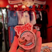 Free stickers   at Monty's Good Burger - Echo Park in Los Angeles