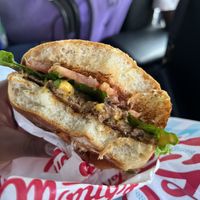 Classic single, no pickles  at Monty's Good Burger - Echo Park in Los Angeles