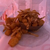 A Salty Sack of Fried Roots to Mack  at Monty's Good Burger - Echo Park in Los Angeles