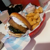 Chickn’ burger   at Monty's Good Burger - Echo Park in Los Angeles
